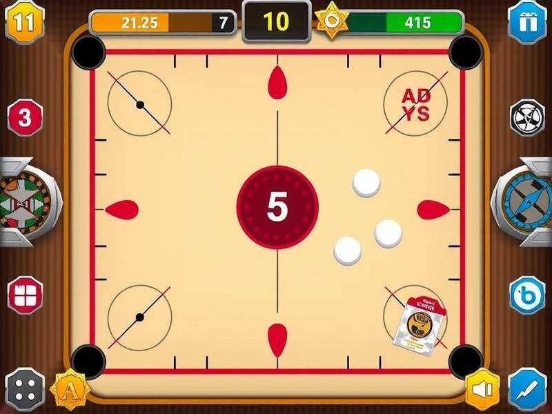 Carrom Turbo Rush King Multiplayer Match Carrom Turbo Rush King game screenshot showing multiplayer match